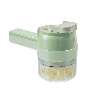 Multi-Functional Stainless Steel New Gatling-Style Electric Handheld Food Processor - Kitchen Vegetable Chopper for Cutting Vegetables, Precision Slicer, Fine Grater, Household Garlic Masher, Cup Slicer Plate, Banana Fast Cutter